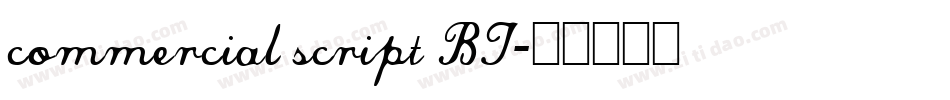 commercial script BT字体转换
